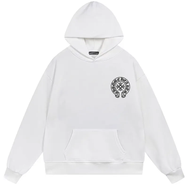 M39—P220 -Chrome Hearts/Chrome Hearts Horseshoe Printed Hooded Sweatshirt -420 grams of high-density, high-quality wool, soft, delicate and skin-friendly, soft and silky to the touch, warm and skin-friendly -The hardware and zipper accessories are all customized and full of details -Colour: black white -Size: S M L XL